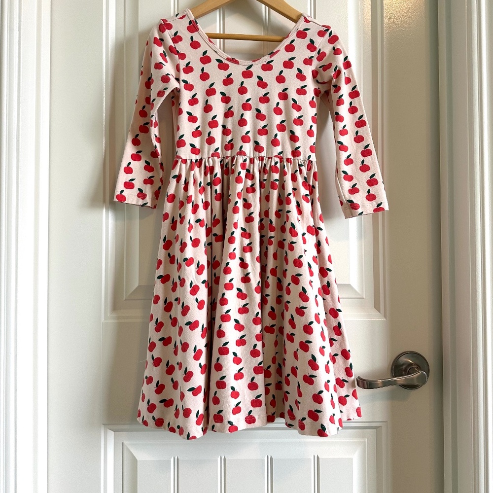 Alice + Ames Girls Pink dress with apple print size 7